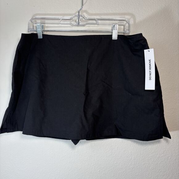 Princess Polly Skort Size 12 Black Gigi Lower Impact Short Summer NEW$49 - Picture 1 of 6
